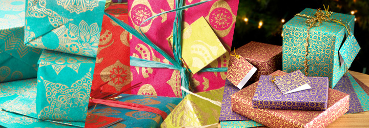 Eco-friendly fair trade Christmas gift wrap at Ethical Superstore