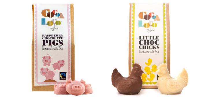 Cocoa Loco Fairtrade chocolate chicks and pigs
