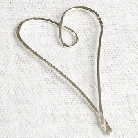recycled silver heart valentine's day gifts