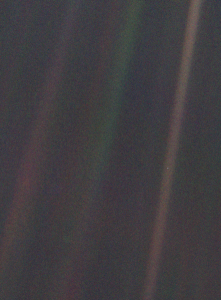 A picture of earth against the sun's rays from 4billion males away....