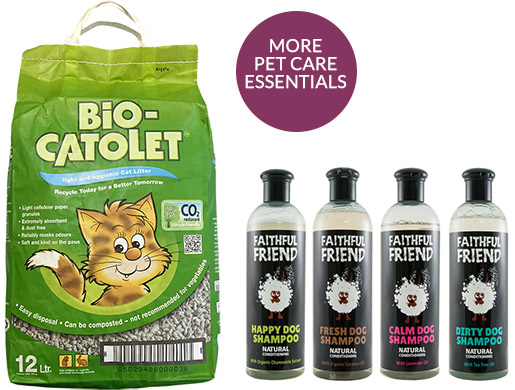 More pet care essentials - dog shampoo and cat litter