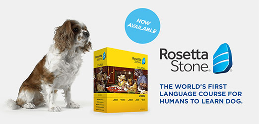Rosetta Stone for Dogs April Fool