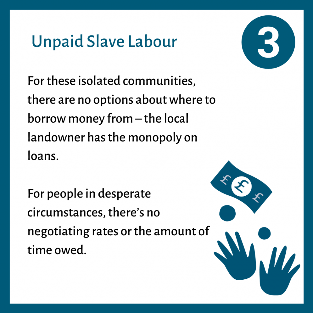 Unpaid slave labour