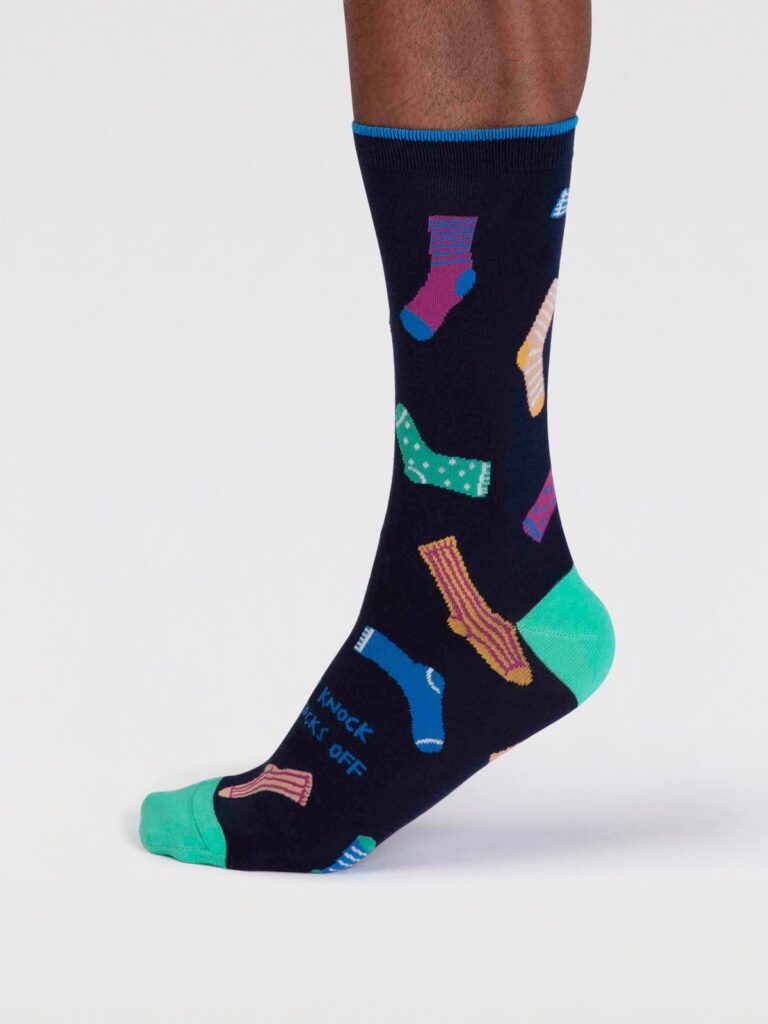 Thought socks on model