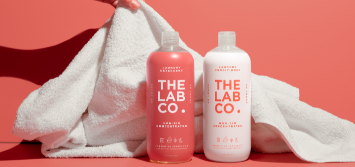 two bottles of the the lab co 1 litre bottles in the energising scent