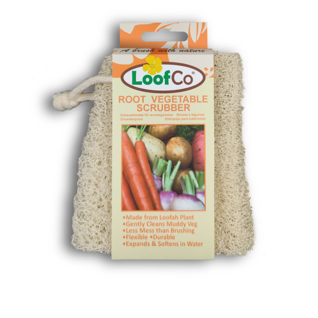 product shot of loofco root vegetable scrubber