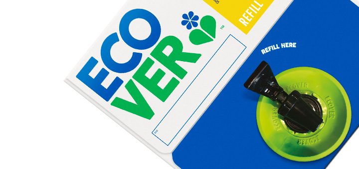 Close up of the Ecover all purpose cleaner box