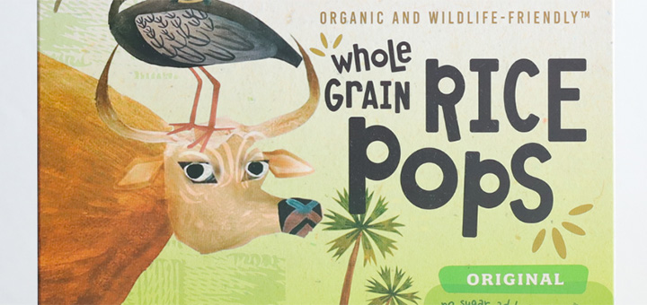 A snippet of the whole grain rice pops packet